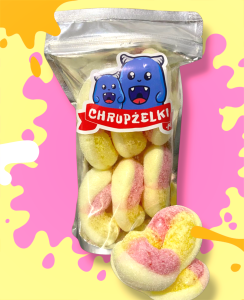 Liofilizowane żelki krążki brzoskwiniowe 55g