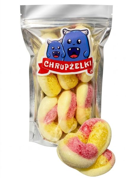 Liofilizowane żelki krążki brzoskwiniowe 55g