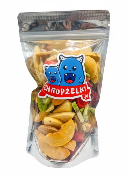 Owoce Mix 6 owoców liofilizowanych 40g  jabłko, brzoskwinia, truskawka, banan, kiwi, gruszka